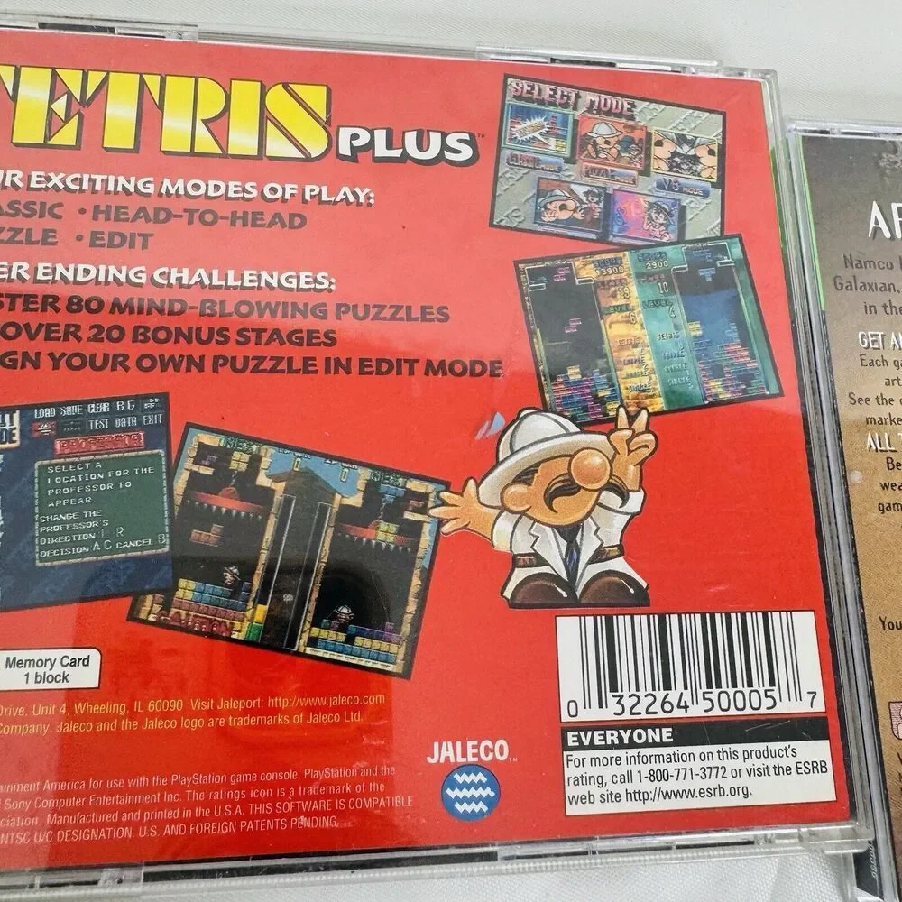 Namco Museum Vol. 3 & Tetris Plus‎ Lot [Greatest Hits] PS1 CIB PlayStation One